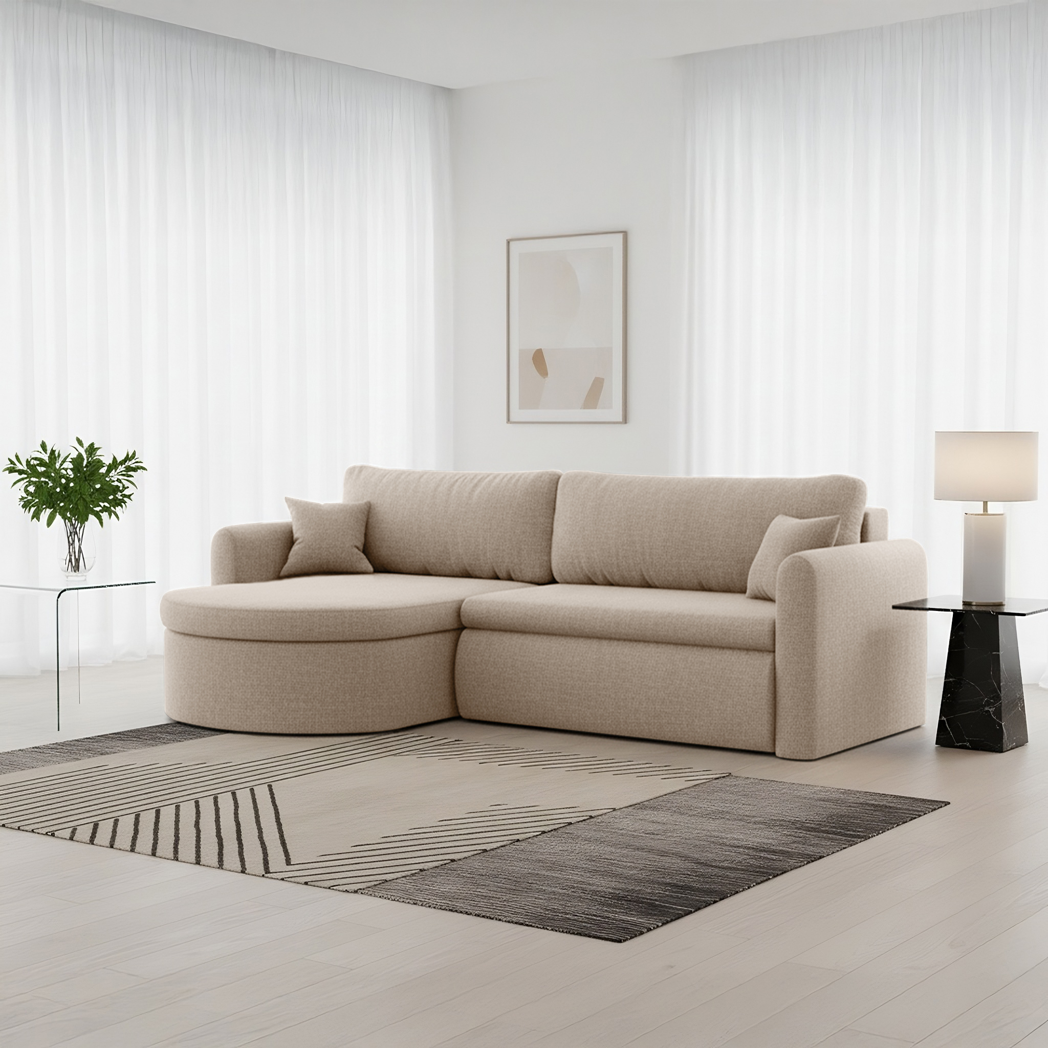 Verona L Ecksofa mit Schlaffunktion und Bettkasten